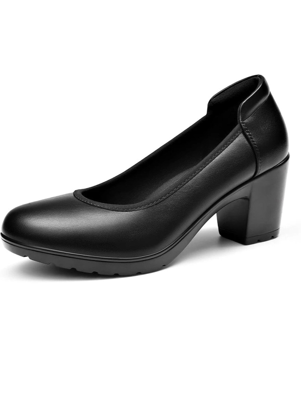 DREAM PAIRS Zapatos de vestir con punta redonda gruesa para mujer